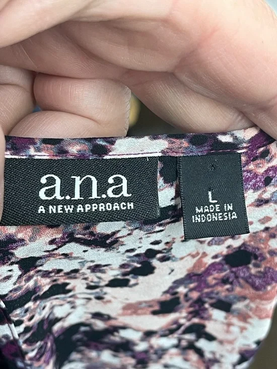 a.n.a Pink, Purple and Black Floral Sleeveless Blouse - Picture 3 of 3